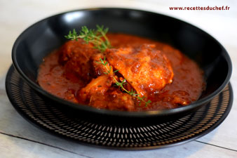 fricassée de cuisses de poulet recette gastronomique